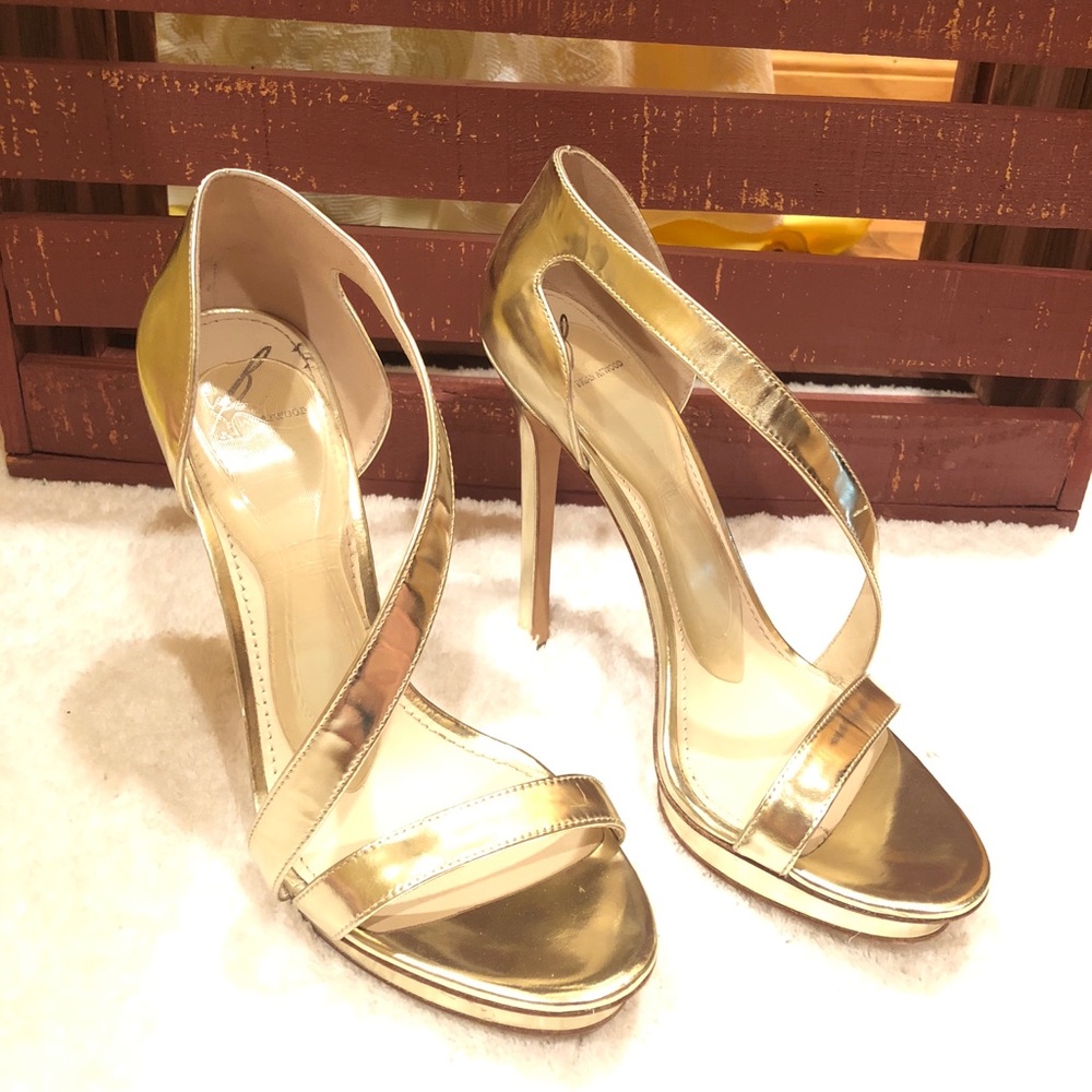 Brian Atwood gold heels